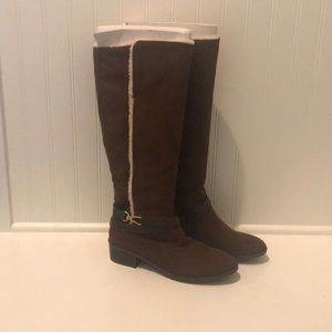 Brown Suede Tommy Hilfiger Tall Boots-Never Worn